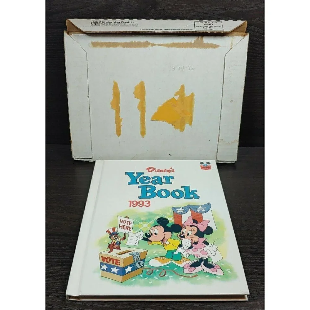 Disney's Year Book 1993 Picture Learning Comic Young Adults Hardcover Book